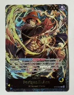 One Piece Portgas D. Ace (Premium Leader Collection) ST13-001 English Gold Foil - Image 1