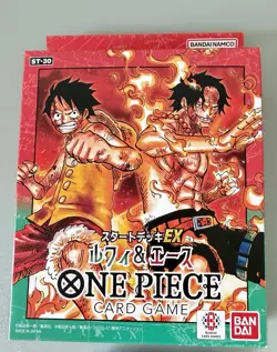 One Piece Card Game Start Deck EX Luffy & Ace ST-30 Japanese with Bonus Pack New - Image 1