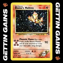 Blaine's Moltres - 1/132 - Holo Rare - Gym Heroes - Pokemon Card - LP - Image 1