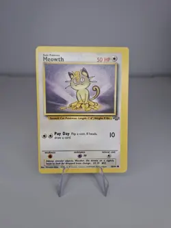 Meowth 56/64 Jungle ERROR MISCUT Vintage Pokemon Card. WOTC. - Image 1