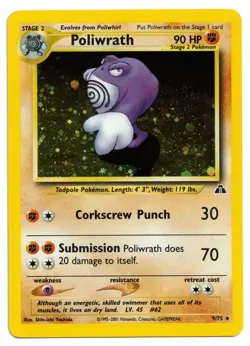 Pokemon Card: Poliwrath HOLO 9/75 Neo Discovery Vintage Rare! NM - Image 1