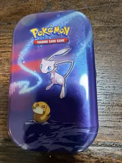 Pokemon Mini Tin Empty Art Mew Metal Tin No Cards Included - Image 1