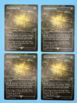 4x Expedition Map Secret Lair Non-foil Artifact Search for a Land MTG Magic - Image 1