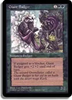 Giant Badger (Book) Promo NM Creature Rare MAGIC THE GATHERING MTG CARD ABUGames - Image 1