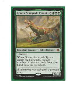 GHALTA, STAMPEDE TYRANT Caverns of Ixalan LCI Magic Promo Pack 0185 English NM - Image 1
