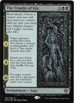 The Cruelty of Gix FOIL R Dominaria United 87 MTG - Image 1