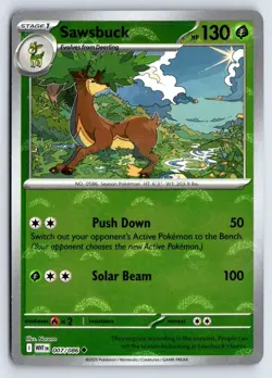 SAWSBUCK 007 WHITE FLARE POKEMON NM - Image 1