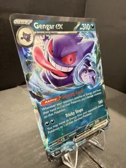 Gengar ex 104/162 SV05: Temporal Forces Holo Double Rare Pokemon Near Mint - Image 2