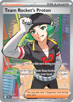 Team Rocket's Proton 227 Destined Rivals Full Art Ultra Rare Near Mint Pokemon T - Image 1