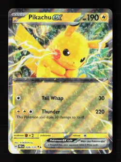 Pikachu ex 028/131 Double Rare Prismatic Evolutions Pokemon Near Mint - Image 1