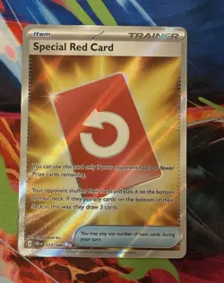 Special Red Card 113/086: Chaos Rising Ultra Rare Full Art Holo. NM Pokemon - Image 1