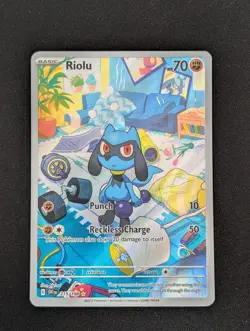 Riolu 215/198 Full Art Illustration Rare Scarlet & Violet Base Set Pokemon TCG - Image 1