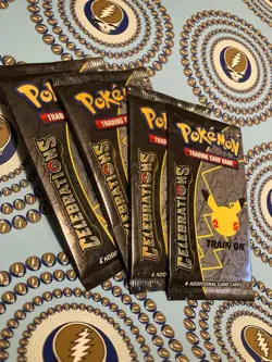 4x Pokemon Celebrations Packs Factory Sealed 2021 - Image 1