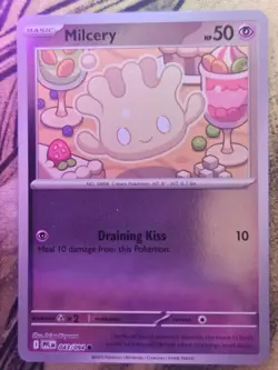 Milcery 043/094 Common Phantasmal Flames Pokemon Reverse Holo Near Mint - Image 1