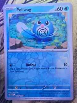 Poliwag 060/165 Common 151 Pokemon Reverse Holo Near Mint - Image 1