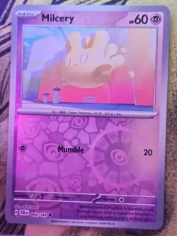 Milcery 64/142 Common Stellar Crown Pokemon Reverse Holo Near Mint - Image 1