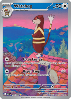 Watchog 153 White Flare Full Art Illustration Rare Near Mint Pokemon TCG - Image 1