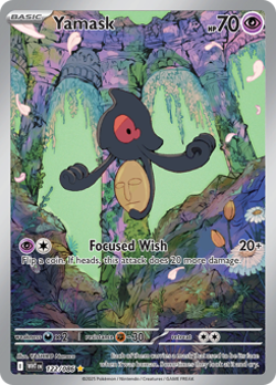 Yamask 122 White Flare Full Art Illustration Rare Near Mint Pokemon TCG - Image 1