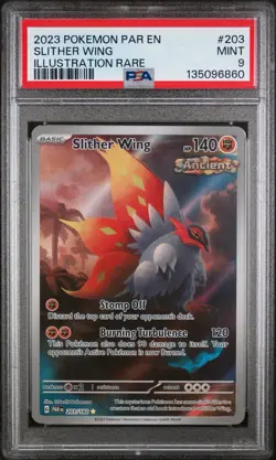 Pokemon TCG Slither Wing Illustration Rare 203/182 Sv04 Paradox Rift PSA 9 - Image 1