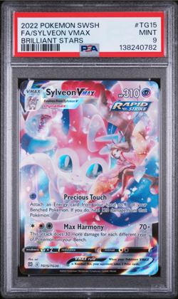 PSA 9 2022 POKEMON SWORD & SHIELD BRILLIANT STARS #TG15 FA/SYLVEON VMAX - Image 1