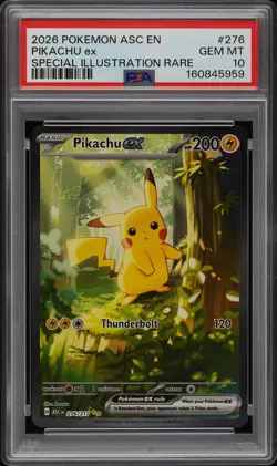 2026 POKEMON ASC EN-ASCENDED HEROES SPECIAL ILLUSTRATION RARE PIKACHU EX PSA 10 - Image 1