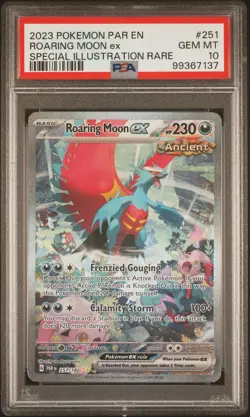2023 POKEMON PAR EN-PARADOX RIFT #251 ROARING MOON EX PSA 10 - Image 1