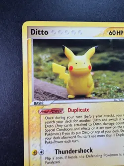 2005 Pokemon Ditto (Pikachu) 63/113 Ex Delta Species Non-Holo Regular. - Image 2