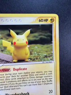 2005 Pokemon Ditto (Pikachu) 63/113 Ex Delta Species Non-Holo Regular. - Image 3