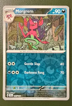 Pokemon TCG Morgrem 95/142 Stellar Crown SV7 Reverse Holo NM - Image 1