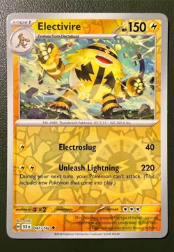 Pokemon TCG Electivire 47/142 Stellar Crown SV7 Reverse Holo NM - Image 1