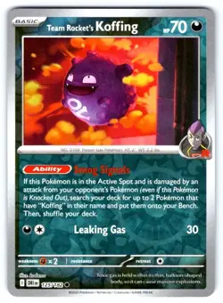 Pokemon TCG Team Rocket's Koffing 125/182 Destined Rivals SV10 Reverse Holo NM - Image 1