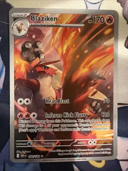 Pokemon Destined Rivals Blaziken IR Illustration Rare 192/182 - Image 1