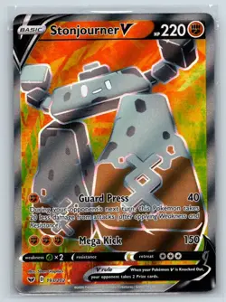 Stonjourner V 193/202 Ultra Rare Sword & Shield Pokemon Holo Near Mint - Image 1