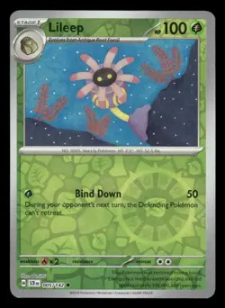Lileep 5/142 C Stellar Crown Reverse Holo NM/M Pokemon - Image 1