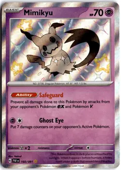 Mimikyu 160/091 Shiny Rare Paldean Fates Pokemon NM - Image 1