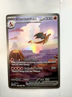 Pokemon Charizard ex 199/165 SV 151 Special Illustration Rare Holo Full Art - Image 1