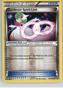 Gardevoir Spirit Link 130/160 Uncommon Primal Clash Pokemon Reverse Holo NM - Image 1