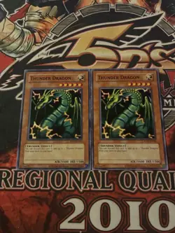 yugioh- 2x Thunder Dragon Retro Pack 2 Common NM - Image 1