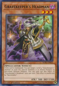 Gravekeeper's Headman - SOFU-EN012 - Rare - 1st Edition x1 - Lightly Played - Image 1