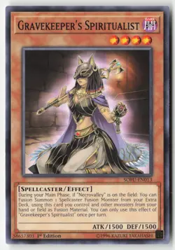 Yugioh - Gravekeeper's Spiritualist SOFU-EN013 1st Edition - Soul Fusion - Image 1