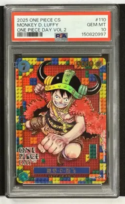 2025 ONE PIECE SIMPLIFIED CHINESE ONE PIECE DAY VOL.2 MONKEY D. LUFFY PSA 10 - Image 1