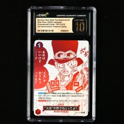 CGC 10 PRISTINE 2025 One Piece JPN But Ace Here Said You Deserved it OP13-019 R - Image 1