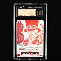 CGC 10 PRISTINE 2025 One Piece JPN But Ace Here Said You Deserved it OP13-019 R - Image 2