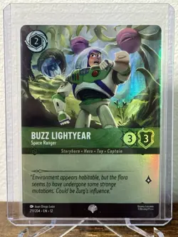 Disney Lorcana Wilds Unknown BUZZ LIGHTYEAR Space Ranger Epic Foil #211/204 - Image 1