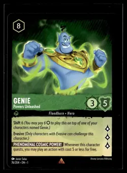 Disney Lorcana The First Chapter Genie Powers Unleashed Non Foil 76/204 - Image 1