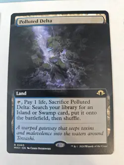 MTG - Polluted Delta Extended Art - Modern Horizons 3 - Image 1