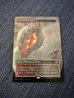 Sacred Foundry 536 (Borderless) (Galaxy Foil) Unfinity MTG - Image 2