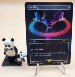 MTG Sonic Hedgehog Secret Lair Sol Ring 2093 Foil LP-MP - Image 1