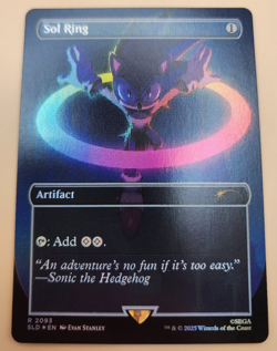 MTG Sonic Hedgehog Secret Lair Sol Ring 2093 Foil LP-MP - Image 3