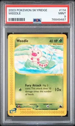 2003 Pokemon Skyridge Weedle #114 PSA 9 MINT - Image 1
